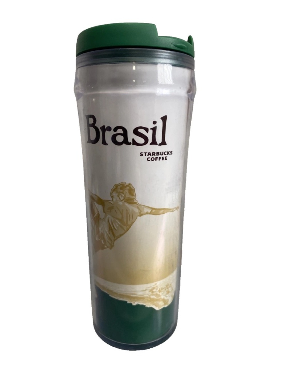 VTG Starbucks Coffee BRAZIL Global Icons Tumbler Cup Travel On the Go Coffee Mug